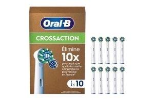 Oral-B Pro Cross Action Brossettes pour Brosse à dents électriques, Pack De 10 Unités, Convient À Une Boîte Aux Lettres