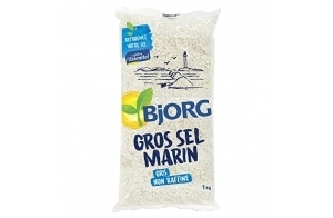 BJORG Gros Sel Marin Gris Non Raffiné - Naturellement Parfumé par les Algues Marines-1 kg