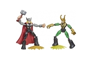 Marvel Avengers Bend and Flex, Figurines Flexibles Thor Vs. Loki de 15 cm, pour Enfants à partir de 4 Ans