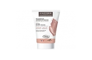 Cattier Mini Masque Argile Rose - Peaux Sensibles - 30ml, Douceur, Hydratant