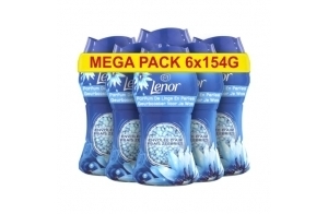 Lenor Parfum de Linge en Perles, 66 Lavages (154g x 6), Envolée D’air, Un Regain de Fraîcheur jusqu'à 12 Semaines de Stockage