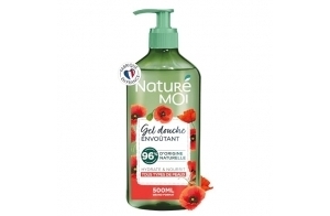 Naturé Moi - Gel Douche Envoûtant - Hydrate et Nourrit - Tous Types de Peaux - Coquelicots Bio du Limousin - 96% d'Origine Naturelle - 500 ml - Fabriqué en France