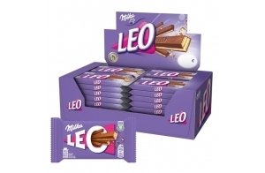 Milka LEO - Gaufrette Croustillante au Chocolat au Lait - Présentoir de 32 barres (33,3 g)