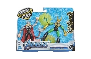 Marvel Avengers Bend and Flex, Figurines Flexibles Thor Vs. Loki de 15 cm, pour Enfants à partir de 4 Ans