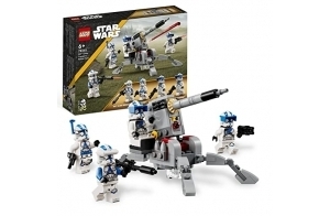 Lego 75345 Star Wars Pack de Combat des Clone Troopers de la 501ème Légion, Jouet de Construction, 4 Minifigurines, Canon Anti-Véhicule AV-7, Lanceur