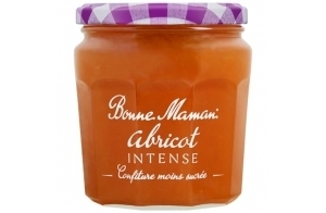 Bonne Maman - Confiture Abricot Intense - Riche en Fruits et moins sucrée - 335g.