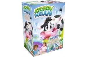 ATCHOU'MEUUH - Jeu de Société pour Enfants dès 4 Ans - Jeu d'Actions Drôle avec Une Vache Qui Eternue - Collecte Les Trèfles, Attention aux Pissenlits - 2 à 4 Joueurs - 15 Min - en Français