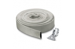 Kärcher Kit Tuyau Plat en Textile 10 m et Collier de Serrage, Gris, (L x B x H) 10 m x 260 mm x 55 mm