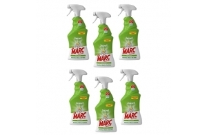 St Marc Lot de 6 Pistolets Spray Nettoyant Multi-Usages avec Javel - 750 ml