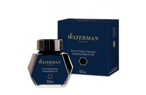 Waterman encre pour stylo plume | flacon d'encre Noir Intense | bouteille de 50 ml