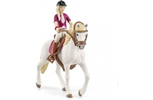 schleich 42540 HORSE CLUB - Cavalière Sofia et Blossom, coffret schleich avec 10 éléments inclus dont 1 cheval schleich andalou et sa cavalière, coffret figurines pour enfants de 5 ans et plus