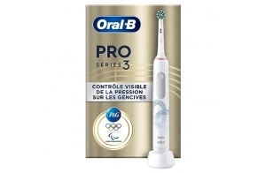 Oral-B Pro Series 3Brosse à Dents Électrique, Blanc, 1 Brossette Nettoyage 3D, Élimine la Plaque Dentaire, 3 Modes de Brossage, Minuteur, Rechargeable