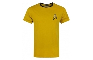 Star Trek Commande Uniforme jaune James T Kirk Costume hommes Starship T-shirt