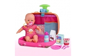 Nenuco - Toujours avec moi, valise à roulettes et poignées à porter comme un sac à dos, accessoires médicaux pour bébé Nenuco et FAMOSA (700013791)