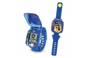 VTech - Pat' Patrouille, La Montre-Jeu Interactive de Chase, Montre Enfant à Clapet avec Écran Animé, Bracelet Souple, 12 Cadrans, 4 Jeux, Cadeau Enfant de 3 Ans à 7 Ans - Contenu en Français