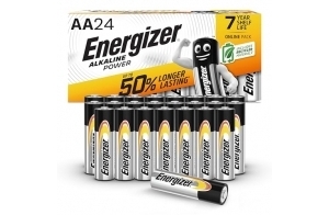 Energizer Piles AA, Alkaline Power, Lot de 24, Pile alcaline