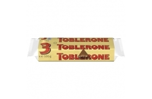 Toblerone - Barre au Chocolat au Lait, Miel, Nougat et Amandes - Pack de 3 barres (100 g) (L'emballage Peut Varier)