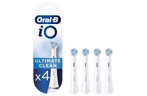 Oral-B Io Ultimate Clean Brossettes De Recharge Pour Brosse À Dents Électrique Jusqu’À 100 % D’Élimination De La Plaque Dentaire, Pack De 4