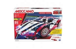 MECCANO - Coffret Supercar 25 MODÈLES MOTORISÉS - Voiture Enfant Motorisée et Jeu de Construction - 25 Modèles Différents de Véhicules à Construire à l'Infini - Jouet Enfant 10 Ans et +