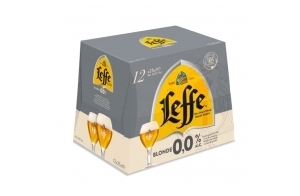 Leffe Blonde 0% Bière sans alcool Pack 12 Bouteilles 25 cl