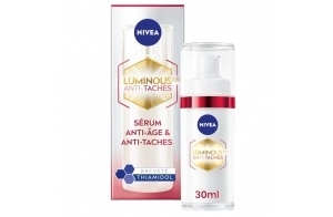 NIVEA Luminous 630 Sérum Anti-Âge & Anti Taches (1 x 30 ml), Sérum visage lissant, Soin visage anti-âge au Thiamidol & Acide Hyaluronique, crème hydratante visage