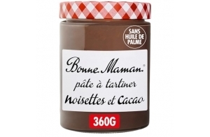 Bonne Maman - Pâte à Tartiner Noisette et Cacao - Sans Huile de Palme - 360g