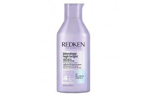 REDKEN - Shampoing Éclat - Nettoie La Fibre & Illumine - Enrichi À La Vitamine C, Émolients & Protéines De Blé - Cheveux Blonds Ternes - Blondage High Bright - 300 ml