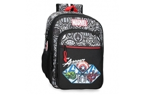 Marvel Avengers The Avengers Heroes Sac à dos de marche noir 25x32x12 cms Polyester 9,6L