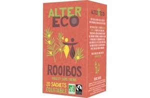 ALTER ECO - Infusion Rooibos Nature - Infusion Bio & Equitable - Sans Théine - Boîte de 20 Sachets