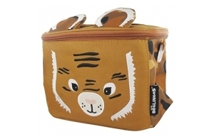 LES DÉGLINGOS Sac Isotherme Bébé (Speculos le Tigre) - Lunch Bag Enfant - Bagage Repas Enfant Garçon - Bandoulière - Pique-Nique Goûter - Isolant Peva - Marron