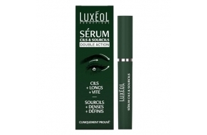 LUXÉOL - Sérum Cils & Sourcils - Double Action - Des Cils Plus Longs, Plus Volumineux, Plus Vite - Des Sourcils Plus Denses, Plus Définis - Cliniquement Prouvé - 10ml