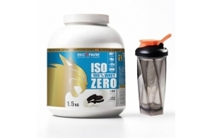 PACK ISO WHEY ZERO 1,5kg Cookies + SHAKER STORMIX ONE Orange/Noir | Whey Protéine Isolate Ultra Pure + Shaker Anti-Grumeaux | Prise de Masse & Récupération Musculaire | Saveur Cookies | Eric Favre