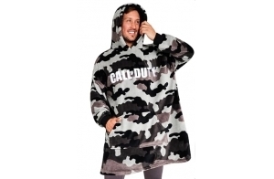 Call of Duty Pull Plaid Homme Sweat Oversize en Polaire Poncho Polaire Homme Camouflage Taille Unique Adulte Ado