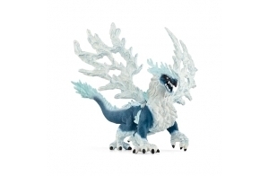 schleich 70790 Dragon de glace, dès 7 ans, ELDRADOR CREATURES - figurine, 19 x 22 x 13 cm, Blanc