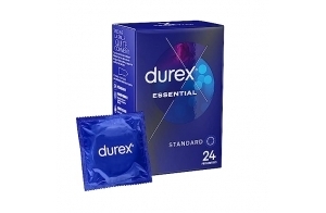 Durex ESSENTIAL - 24 Préservatifs Extra Lubrifiés - Confort et Sécurité