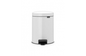 Brabantia Poubelle à pédale, Blanc, 5 L