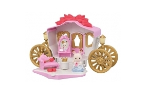 Sylvanian Families - Le carrosse royal - Set 1 figurine et + de 10 accessoires - Plongez dans l'univers de la famille Sylvanian - Figurines animaux miniatures - Jouet enfant 3 ans et + - 5543