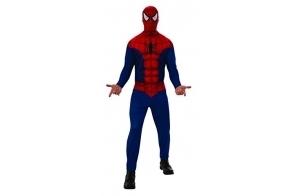 RUBIE'S SPIDER-MAN - Marvel officiel - Déguisement ADULTE classique Spider-Man. Taille XL.Costume Adulte avec combinaison et cagoule Halloween