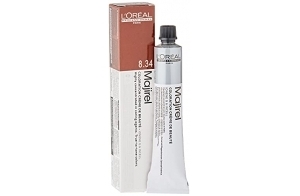 L'Oréal Professionnel, Majirel 8.34 Blond Clair Doré Cuivré, Crème de Beauté, Couvre jusqu'à 100% des Cheveux Blancs & Apporte Brillance et Couleur Intense, 50 ml