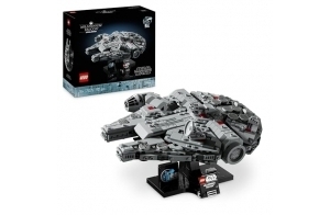 LEGO Star Wars Millennium Falcon, Set pour Fans de la Saga Vaisseau Spatial à Collectionner pour le 25e Anniversaire Décoration d'Intérieure Véhicule mythique, Cadeau d’Anniversaire pour Adultes 75375