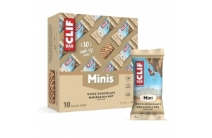 CLIF BAR Minis | Barre de Protéine | White Chocolate Macadamia Nut | Protéines Végétales |10 x 28 g