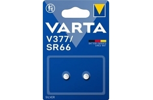Varta Pack de 2 Piles Montres Oxyde d'Argent V377 SR66