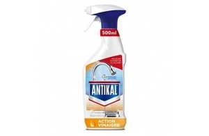 Antikal Spray Anti-Calcaire Nettoyant Au Vinaigre, 10x 500ml, Élimine Jusqu’à 100% Du Calcaire Grâce À Sa Technologie Anti-Gouttes