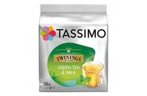 Tassimo Twinings Thé Vert à la Menthe, 16 T-Discs