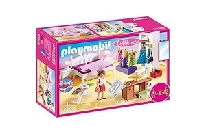 Playmobil 70208 Chambre avec Espace Couture - Dollhouse - avec Un Personnage, Une Table avec Machine à Coudre, Une Table à Repasser et des patrons - Aménager La Maison Traditionnelle - Dès 4 Ans