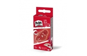 Pritt Cassette de recharge pour rouleau adhésif Refill permanent, pouvoir adhésif permanent, ruban adhésif double face pour papier, carton et photos, longueur env. 16 m, largeur env. 8,4 mm