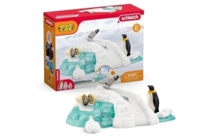 schleich 42661 Famille pingouin sur la banquise, dès 3 ans, WILD LIFE - coffret, 14 pièces