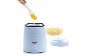 InnovaGoods® chauffe cire, comprend une spatule d'application de la cire à épiler, chauffe cire epilation pour epilation avec une capacité de 200 ml et une puissance de 40 W.