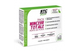 STC NUTRITION - Pack Minceur Totale - Cure Perte de Poids 3 en 1 - Brûle & Déstocke les graisses installées - Convient aux Vegan - Actifs Naturels - Sans Gluten - Pilulier offert - Cure 15 jours