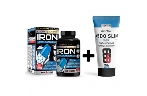 Pack Objectif Minceur Brule Graisse IRON ULTRA FAT BURNER E.A.A + CREME MINCEUR Abdos Slim – Minceur Femme et Homme - Laboratoire Français Eric Favre